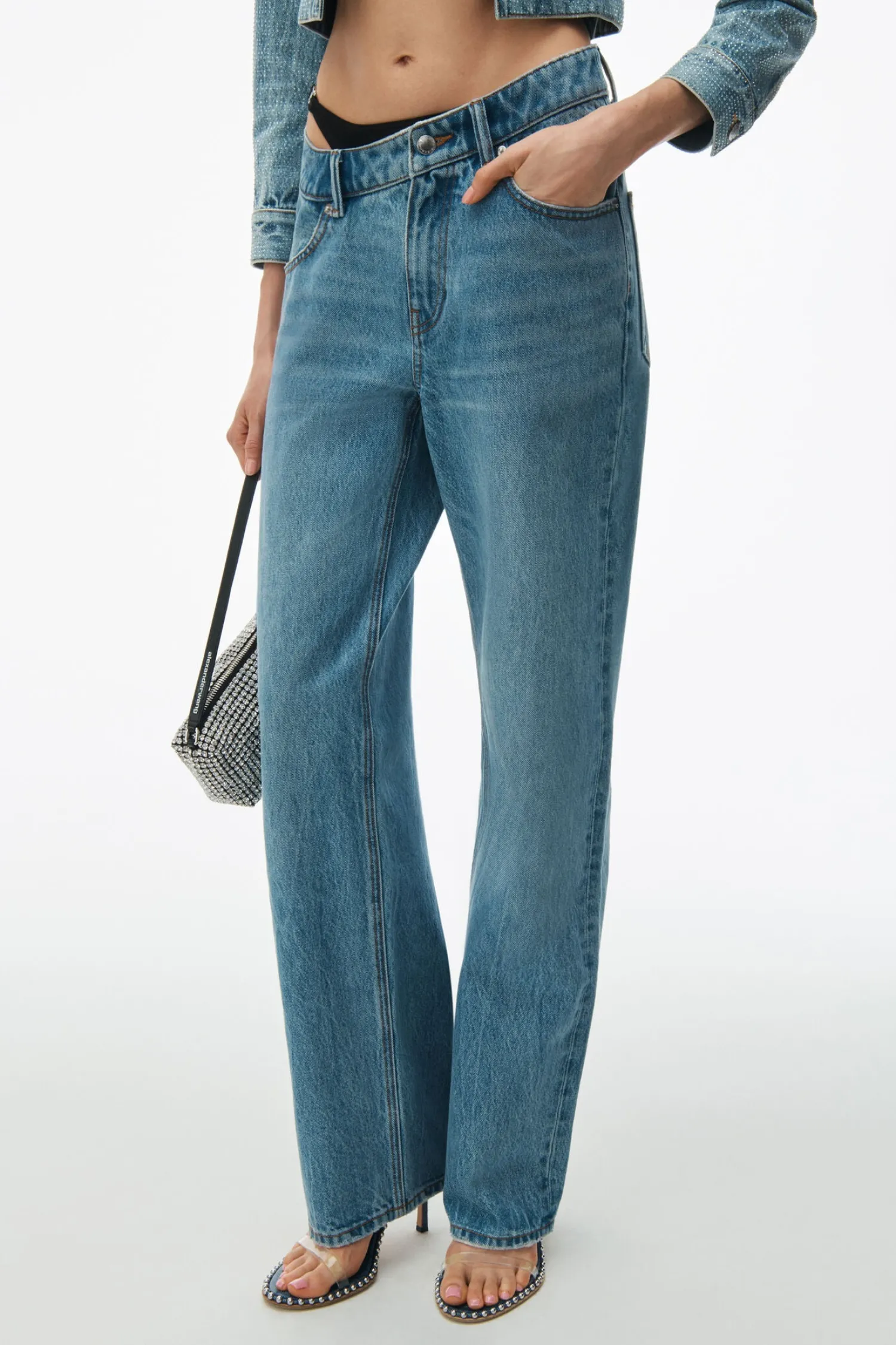 Best Sale ALEXANDER WANG ASYMMETRICAL WAISTBAND JEAN WITH BIKINI