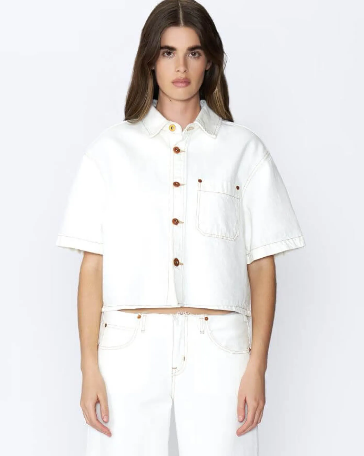 Outlet SLVRLAKE CARA SHIRT NaturalWhite