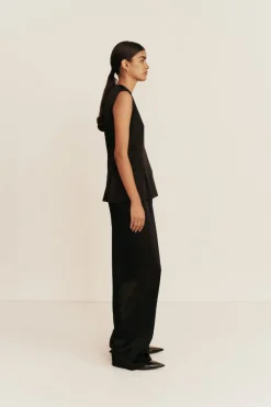 Cheap ESSE CLASSICO TUCK PANT Black