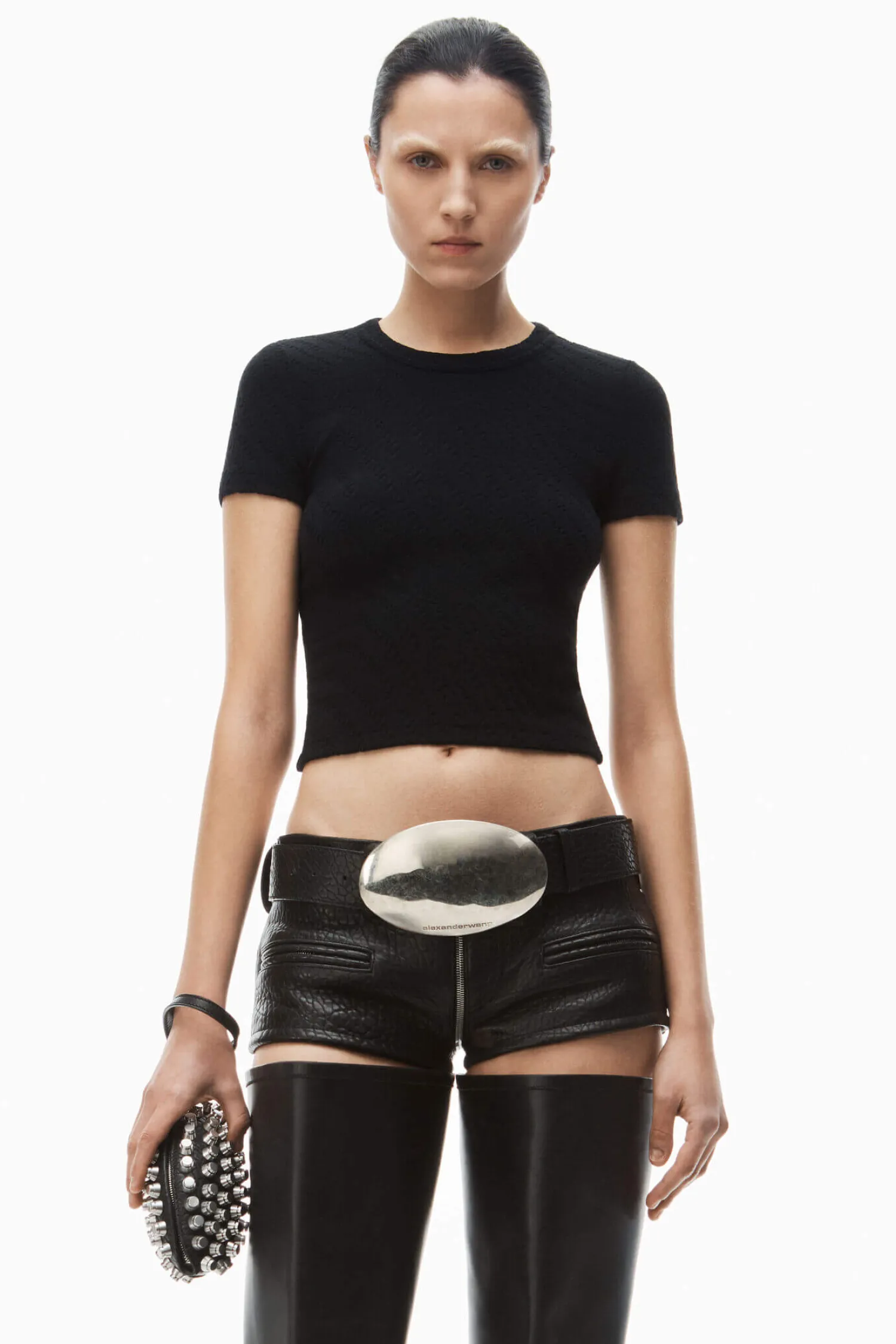 Store ALEXANDERWANG.T CREW NECK SHORT SLEEVE BABY TEE