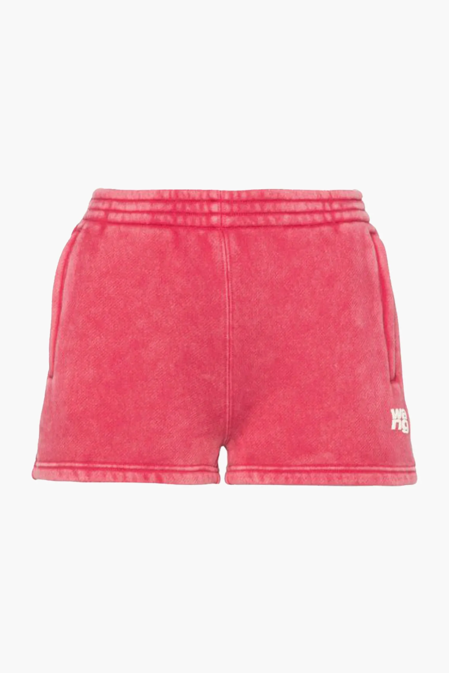 Best ALEXANDERWANG.T ESSENTIAL TERRY SWEATSHORT WITH PUFF PAINT LOGO SoftCherry