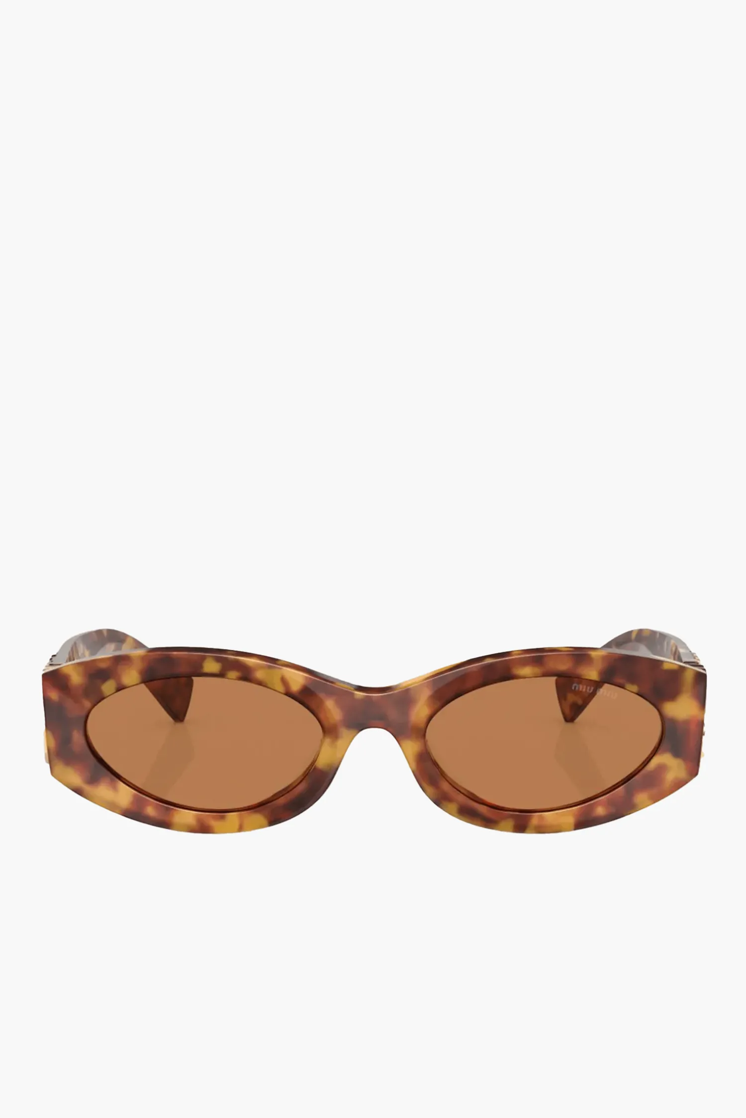 Best Sale MIU MIU GLIMPSE GEO SUNGLASSES Havana/Brown