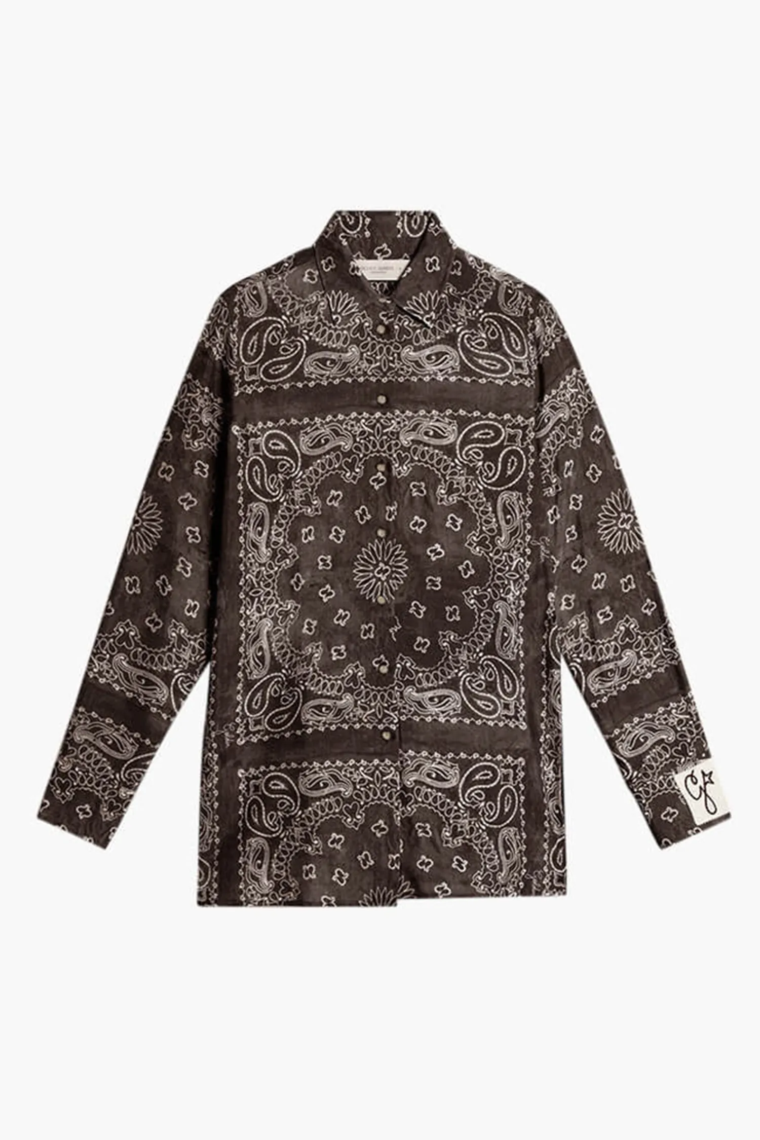 Discount GOLDEN GOOSE GOLDEN W'S PAJAMAS SHIRT PAISLEY PRINT Anthracitegray