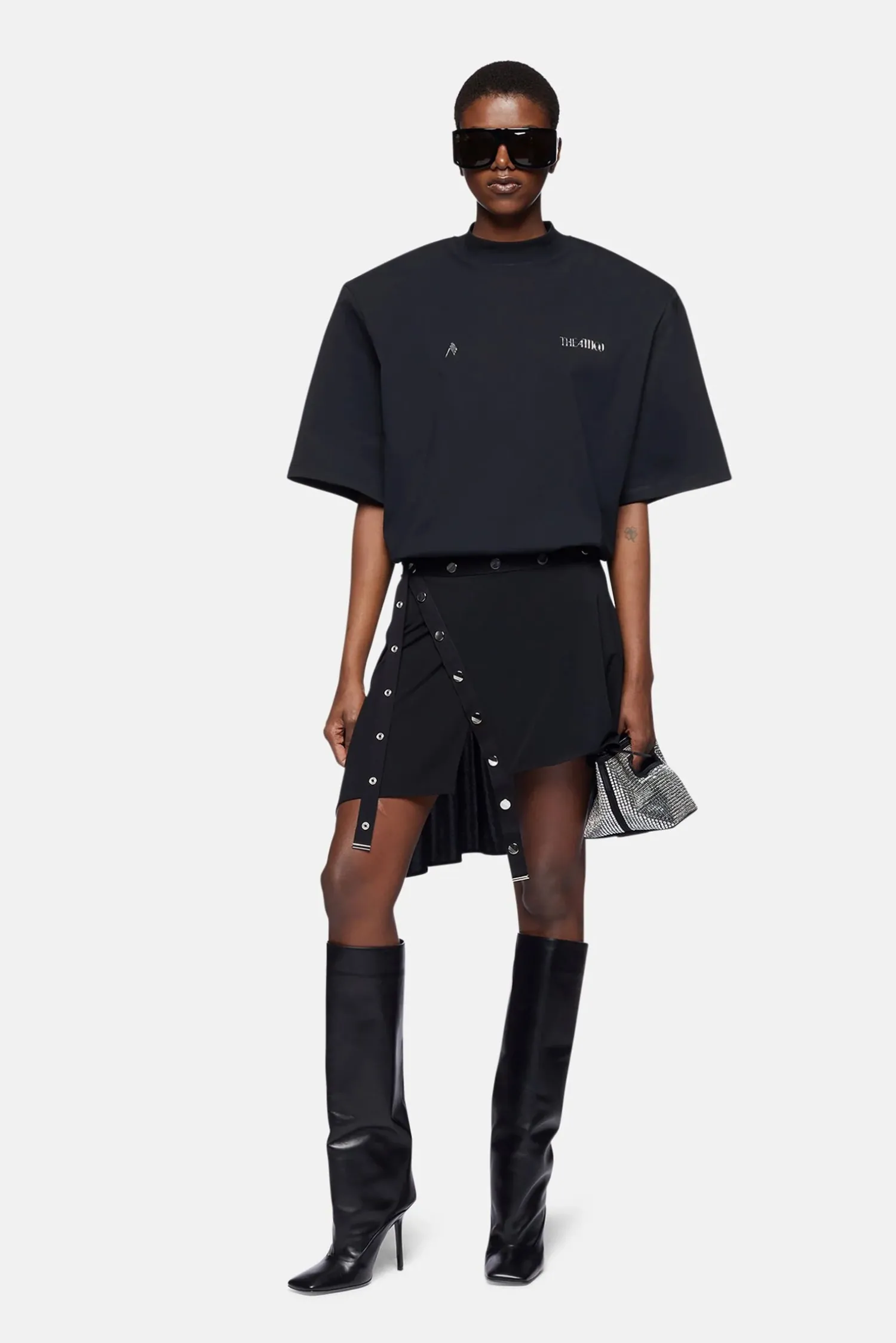 Best Sale THE ATTICO KILIE T-SHIRT Black