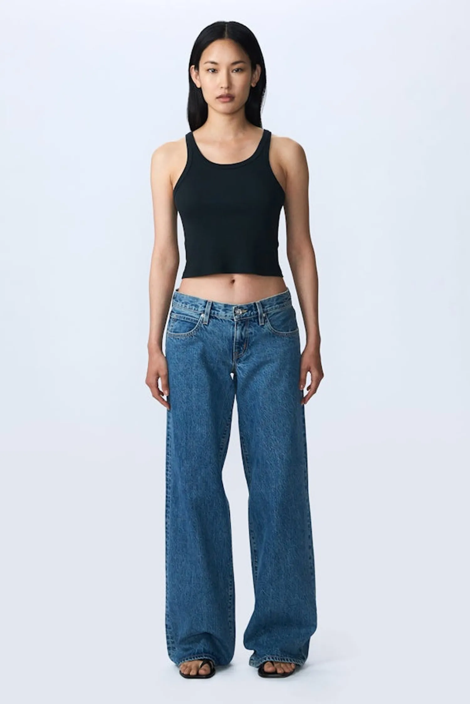 Shop SLVRLAKE LEXI LOW RISE WIDE LEG