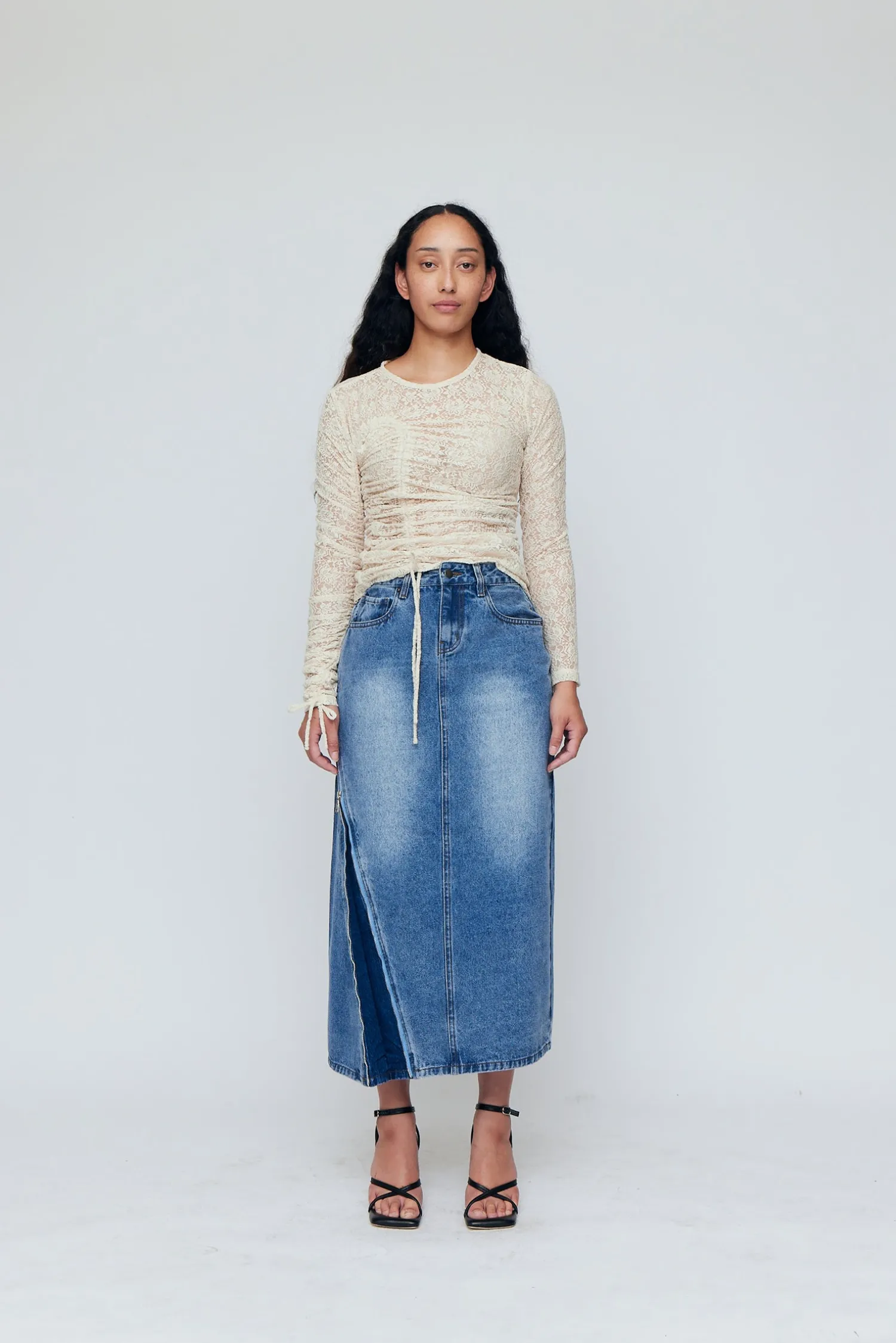 Online WYNN HAMLYN LOLA LACE TOP IvoryLace