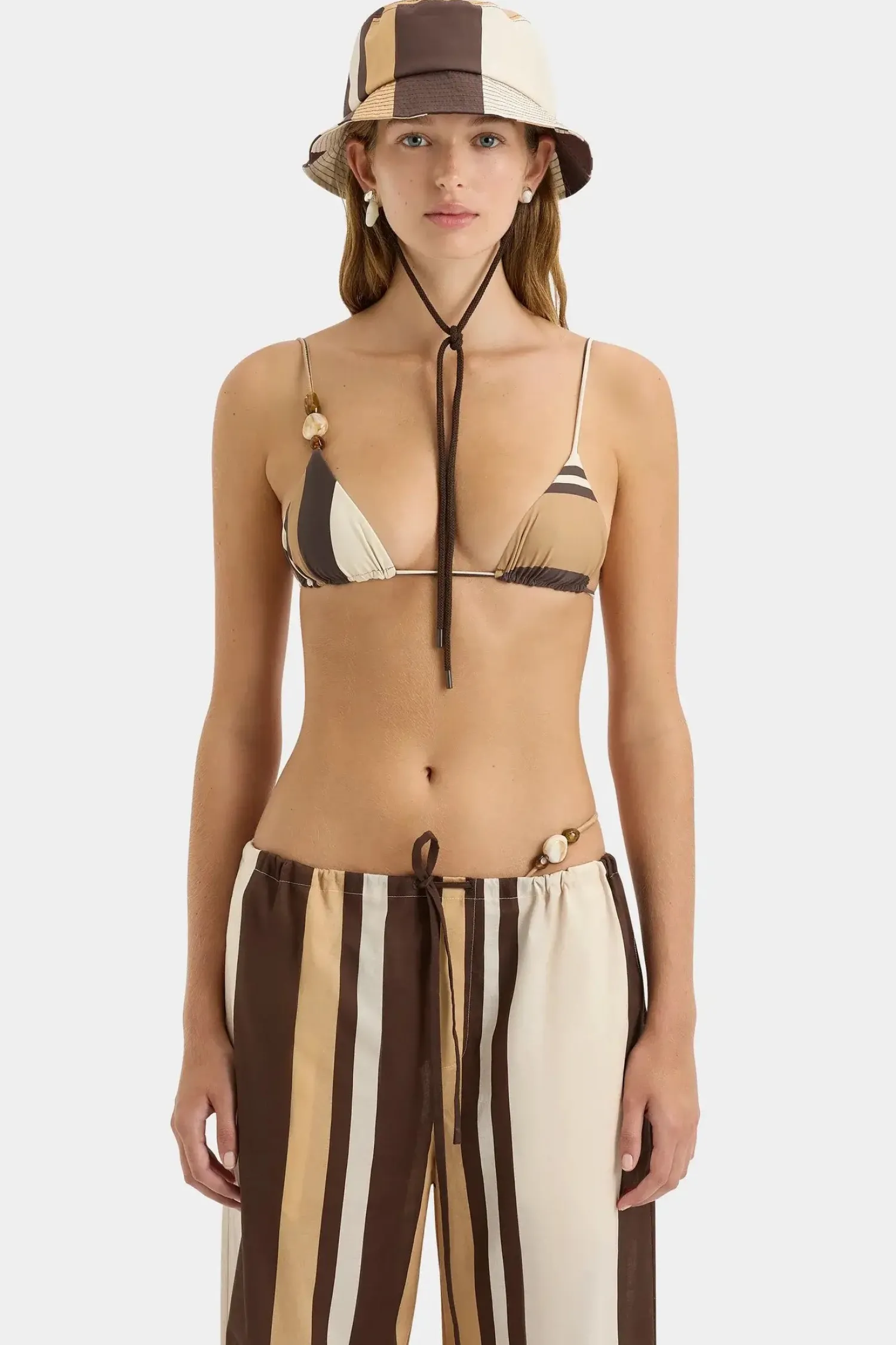Best SIR MAHOGANY STRING TRIANGLE TOP CantinaStripePrint