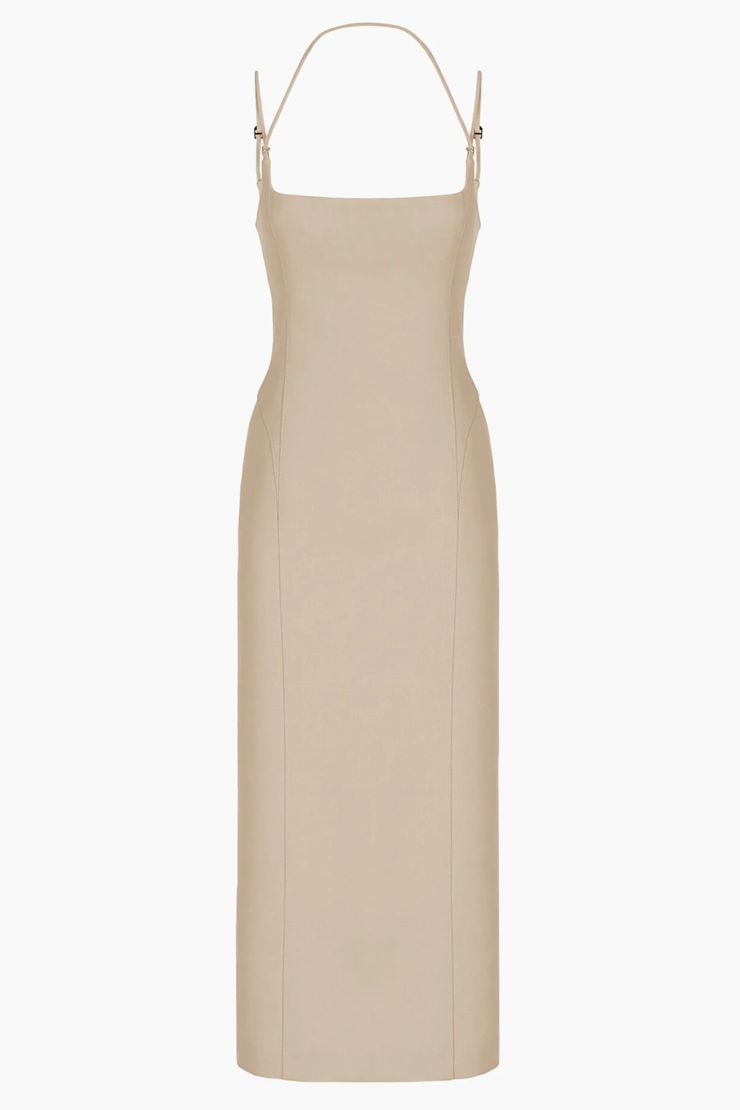Shop THE ATTICO MIDI DRESS Beige