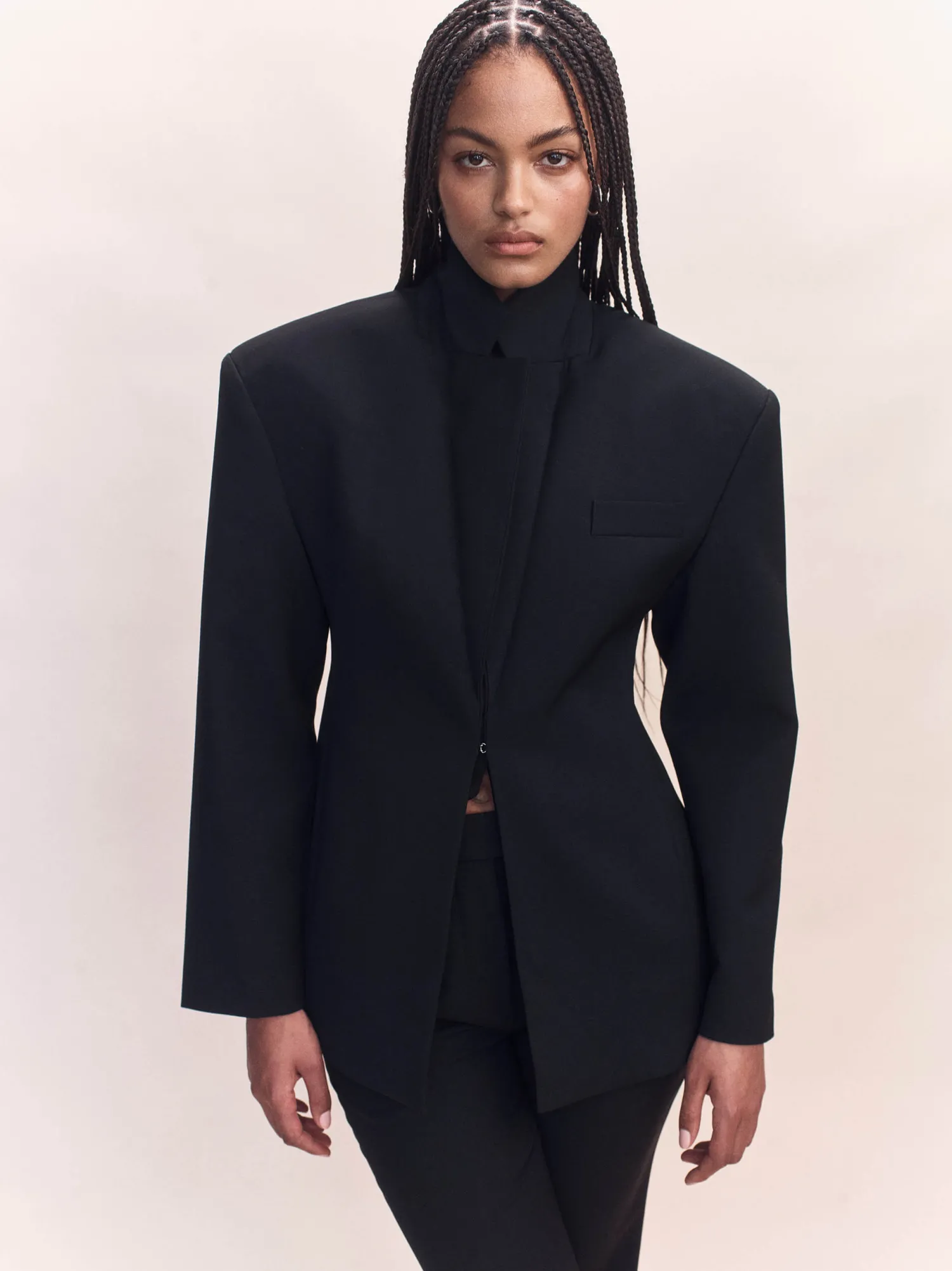 Sale COURTNEY ZHENG SCUBA WOOL BLAZER