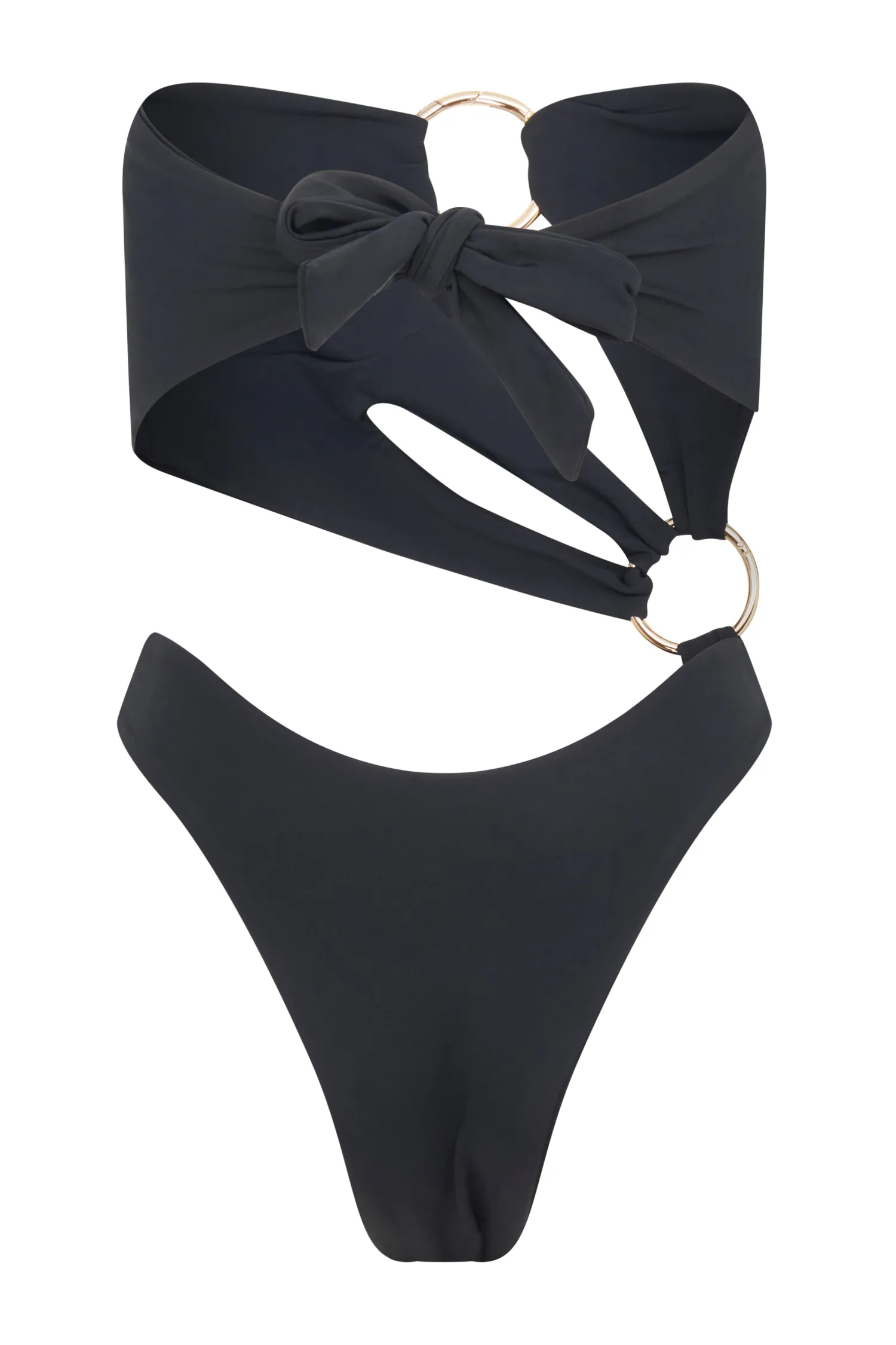 Clearance LOUISA BALLOU STRAPLESS SEX WAX SWIMSUIT Black