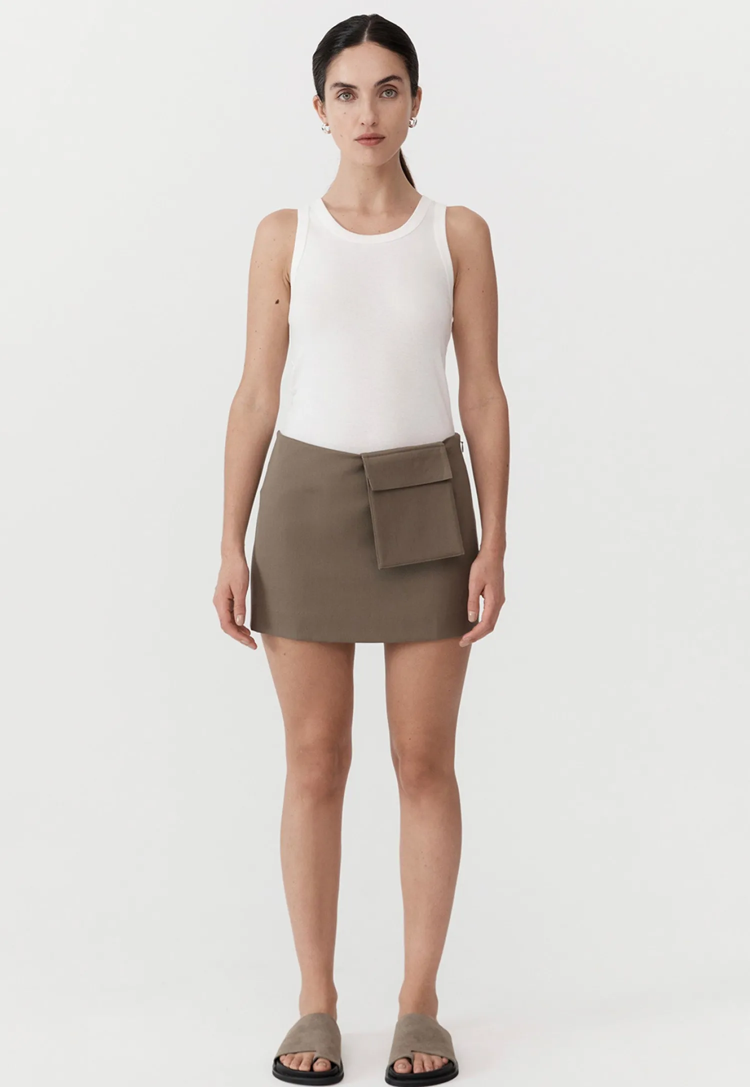 Cheap ST. AGNI UTILITARIAN POCKET MINI SKIRT
