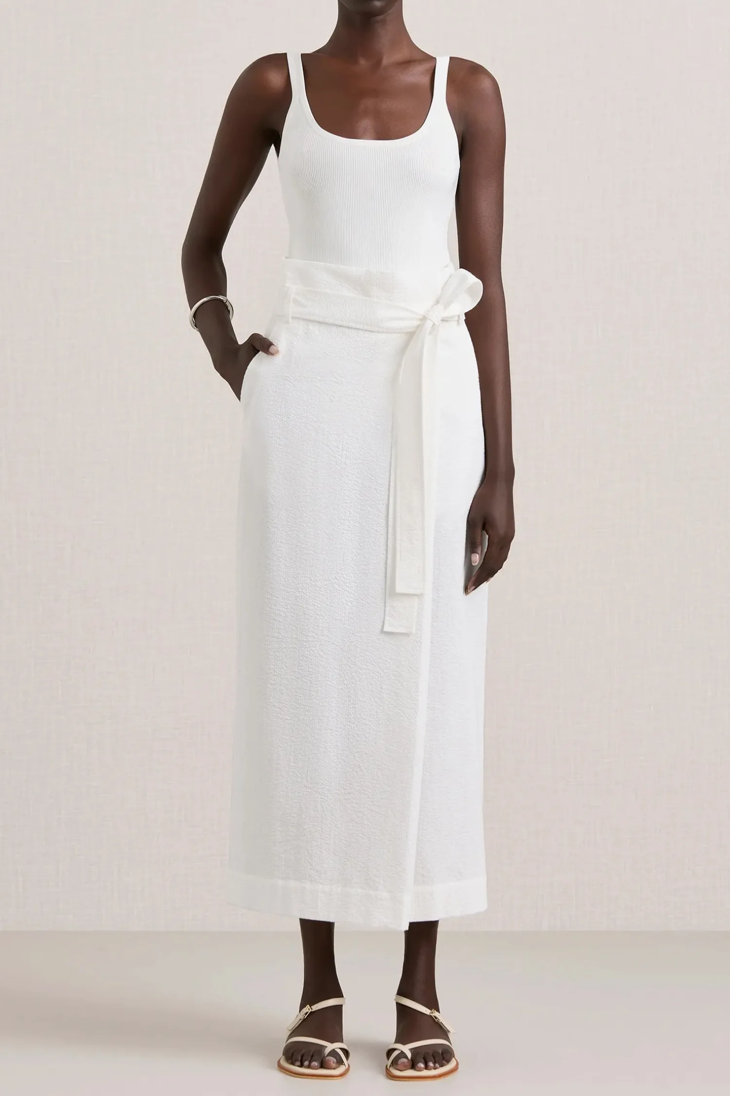Clearance A.EMERY VEN SKIRT Parchment
