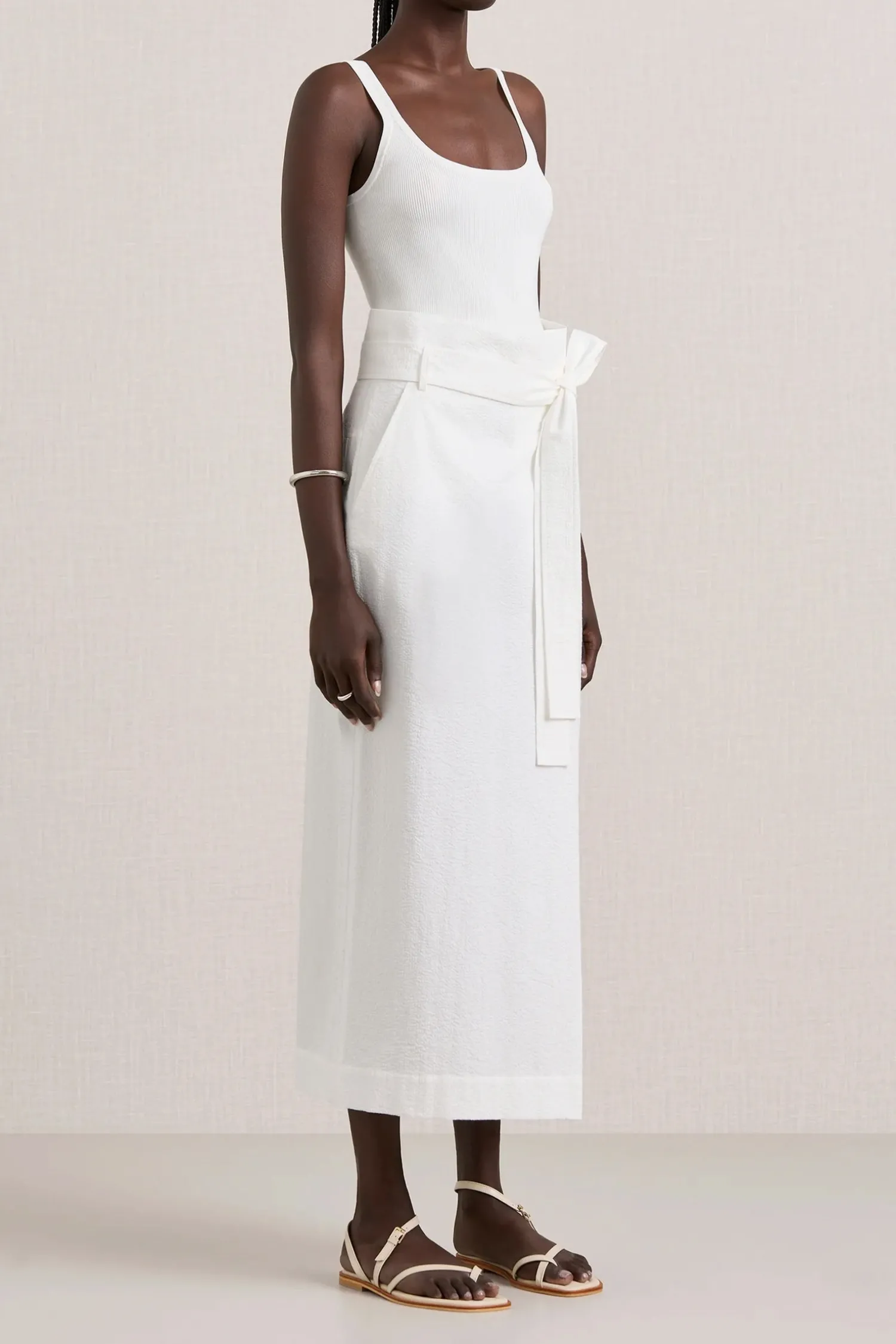 Clearance A.EMERY VEN SKIRT Parchment